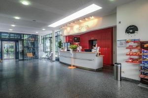 The lobby or reception area at Jugendherberge Stuttgart International