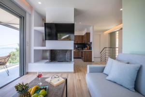 A kitchen or kitchenette at Horizon Ionian Villas