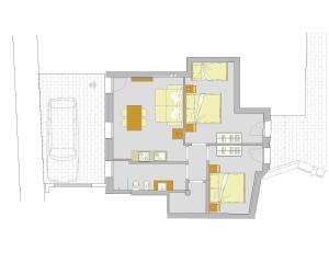 a floor plan of a house at Villa AMARE in Caorle