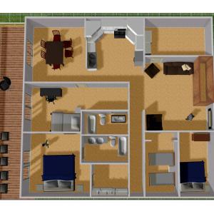 a floor plan of a house with a room at Newly Remodeled spacious units, minutes from mountains, inlet, downtown and airport in Anchorage