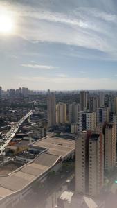 an aerial view of a city with tall buildings at FlatsRose BR Executivo BrookField Flamboyant Conforto Top in Goiânia