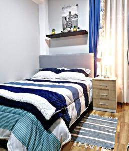 Llit o llits en una habitació de Habitación independiente con terraza