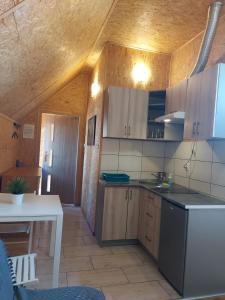 Кухня або міні-кухня у Siedlisko na Zaciszu pokoje z aneksem