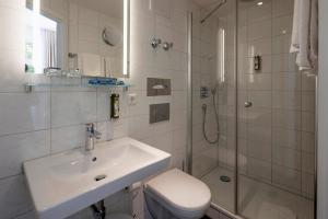 Koupelna v ubytování Hotel Minerva