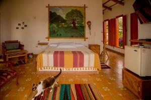 Cama o camas de una habitación en Hacienda El Samán