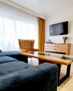 Μια τηλεόραση ή/και κέντρο ψυχαγωγίας στο Apartamenty Boszkowo Aquarius Gold
