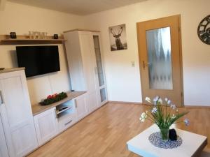 Kuchyň nebo kuchyňský kout v ubytování Ferienwohnung altes Steinlager