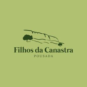 a logo for a resort with a map of flos da canaria at Pousada Filhos da Canastra in Vargem Bonita