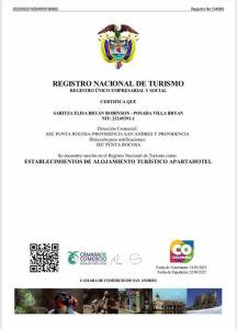 Certifikát, hodnocení, plakát nebo jiný dokument vystavený v ubytování POSADA VILLA BRYAN
