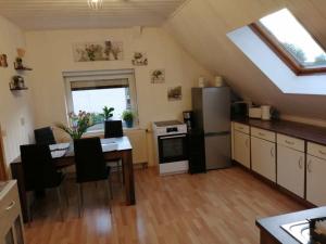 Kuchyň nebo kuchyňský kout v ubytování Ferienwohnung altes Steinlager