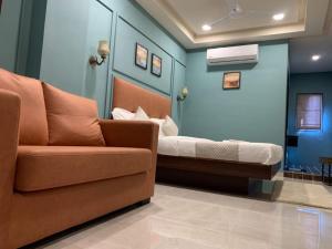Posezení v ubytování Hotel Radha krishna