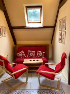 Posezení v ubytování Manoir de Saint-Fiacre
