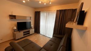 TV a/nebo společenská místnost v ubytování Residence Garden Tower - 8 min do centra, garaz