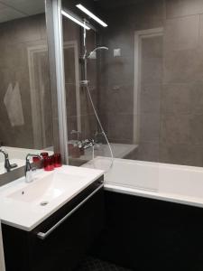Koupelna v ubytování Centrum Hotel Viljandi