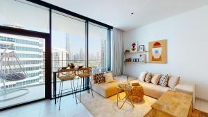 Posezení v ubytování Stylish Studio with Burj Khalifa View + 13 fotografií