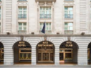 a facade of a building with a ritz restaurant at The Ritz London in London