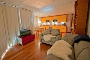 Posezení v ubytování Casa D'Amore, Apartment Lyskamm