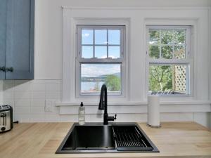 A kitchen or kitchenette at Deck View of Hudson River & Mt Beacon / Boho Suite
