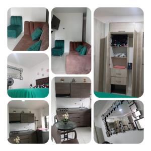 a collage of four pictures of a room at VITAL- APARTAMENTO Sector san alonso in Bucaramanga