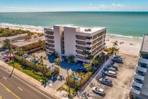 an aerial view of a building next to the beach at Arie Dam 304 in St Pete Beach