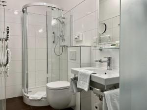 Koupelna v ubytování Romantik Hotel Gebhards