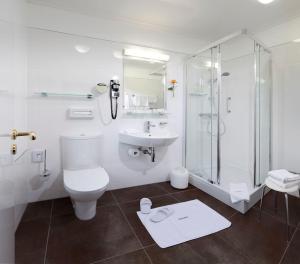 Koupelna v ubytování Romantik Hotel Gebhards