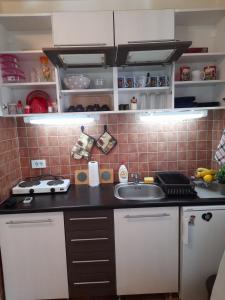 una cucina con lavandino e piano di lavoro di N&N a Brzeće