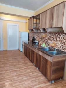 A kitchen or kitchenette at Family Apartment in Mestia