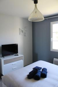 Posteľ alebo postele v izbe v ubytovaní Gîte Lou, Gîte famille et bien être avec jacuzzi