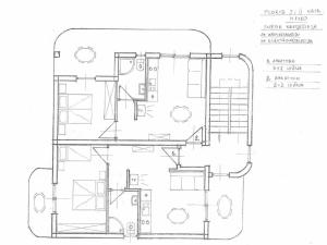 a floor plan of a house at Apartments Antonella in Trogir