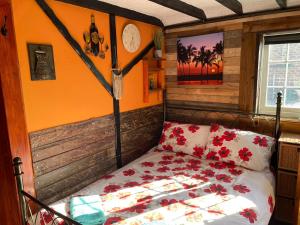 Ένα ή περισσότερα κρεβάτια σε δωμάτιο στο Yarm cottages byre/paddock