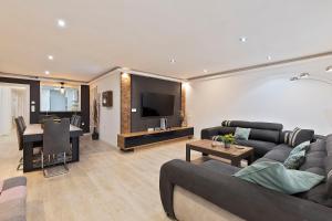 Televízia a/alebo spoločenská miestnosť v ubytovaní Luxury Apartment City Centre