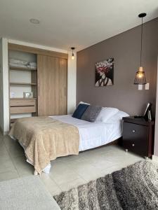 Hermoso Apartaestudio con excelente ubicación客房内的一张或多张床位