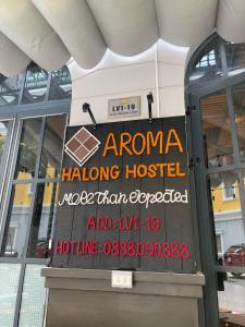 a sign on the front of a honda halong hospital at AROMA Ha Long Hotel in Ha Long