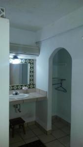 A bathroom at Las Palmas Hotel