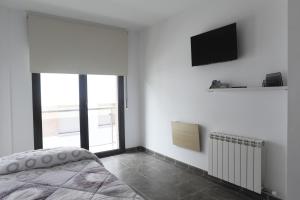Televízia a/alebo spoločenská miestnosť v ubytovaní Apartament Bisaura de Ter