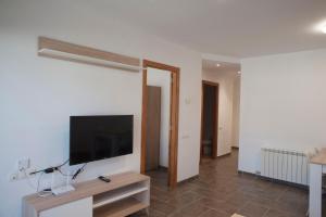 Televízia a/alebo spoločenská miestnosť v ubytovaní Apartament Bisaura de Ter