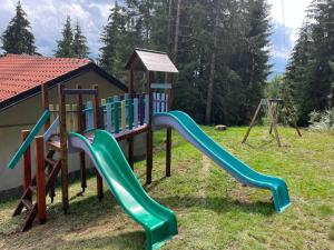a playground with a slide in the grass at Guest House Golijski Dar in Dajići