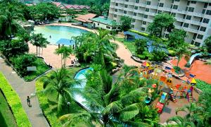 an overhead view of an amusement park with a pool at D'Vista Residenz in Lotus Desaru Beach Resort in Desaru