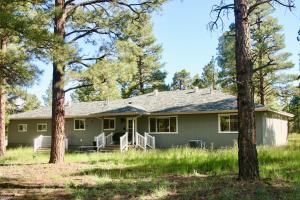 dom w lesie z drzewami w obiekcie Glenwood Pines w mieście Flagstaff