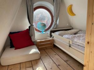 Postel nebo postele na pokoji v ubytování Ferienhaus Storchennest