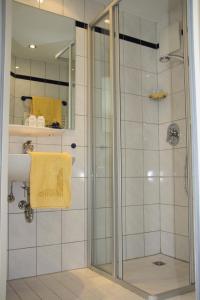 Koupelna v ubytování Hotel Jagermo