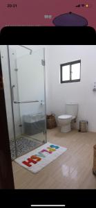 A bathroom at Ogumka 2 , self catering , Santa Maria , Mahe , Seychelles