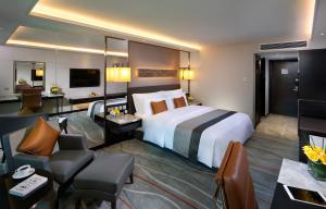 เตียงในห้องที่ InterContinental Grand Stanford Hong Kong by IHG