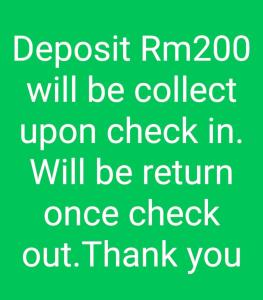 a green background with the words dispatch rrm will be collected upon check in at FAMILY HOLIDAY HOME in Ipoh