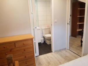 コトレにあるAppartement Cauterets, 3 pièces, 6 personnes - FR-1-234-134のバスルーム(トイレ付)、ドレッサーが備わります。