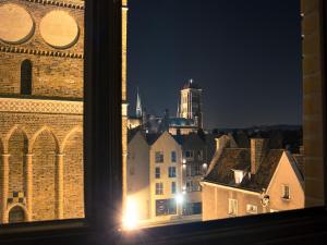 Výhľad na mesto Gdansk alebo výhľad na mesto priamo z apartmánového hotela