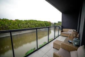 Balkón alebo terasa v ubytovaní Apartamenty Via Marina