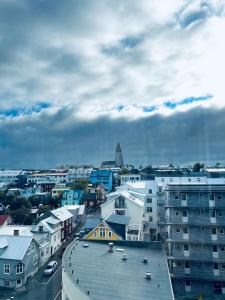 a view of a city with houses and buildings at 2x Bedroom Luxury Apartment with amazing views! in Reykjavík