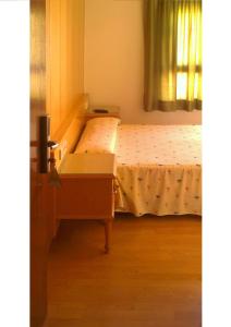 a bedroom with a bed and a window at Hostal Centro Ejido in El Ejido